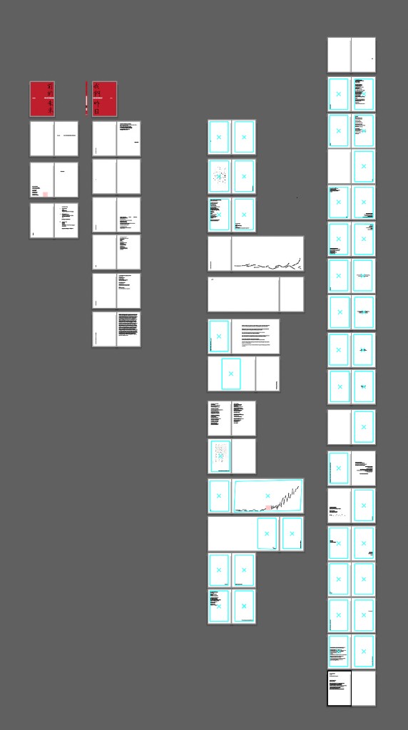 Print design for Our Future Before Yesterday: page layout of the bilingual poetry anthology