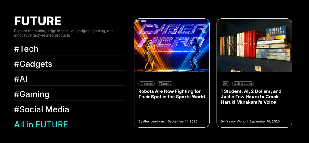 RADII Future: stories on tech, gadgets, AI, gaming, and social media